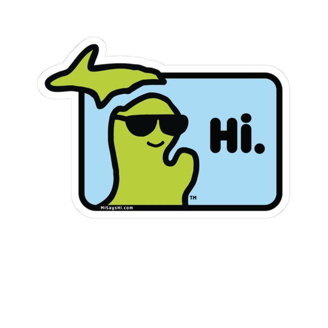 MI Says Hi™ "Hi" Kiss-Cut Sticker