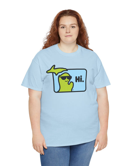 MI SAYS HI™ "Hi." Unisex Heavy Cotton Tee