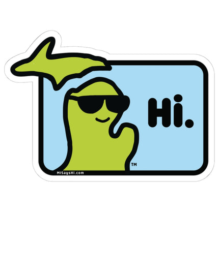 MI Says Hi™ "Hi" Kiss-Cut Sticker