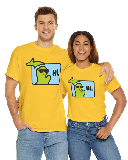 MI SAYS HI™ "Hi." Unisex Heavy Cotton Tee