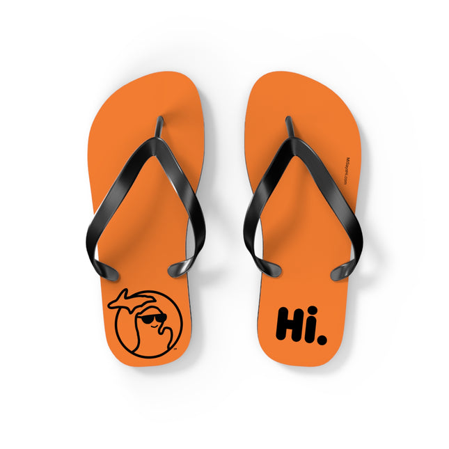 MI Says Hi™ - Flip Flops - Orange