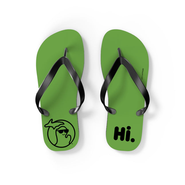 MI Says Hi™ - Flip Flops - Green