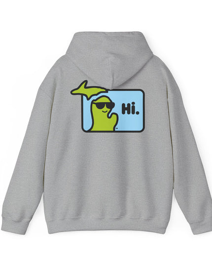 MI Says Hi™ "Hi" on Back - Unisex Heavy Blend™ Hooded Sweatshirt