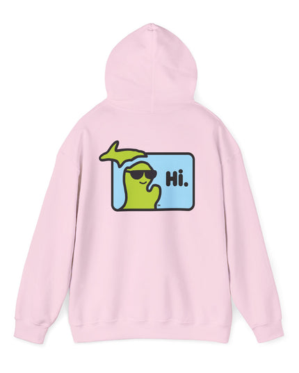 MI Says Hi™ "Hi" on Back - Unisex Heavy Blend™ Hooded Sweatshirt