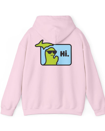 MI Says Hi™ "Hi" on Back - Unisex Heavy Blend™ Hooded Sweatshirt