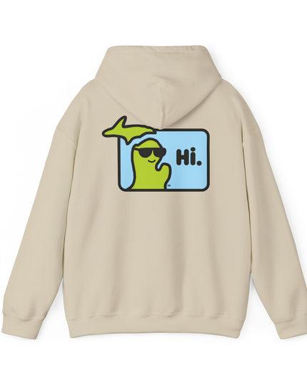 MI Says Hi™ "Hi" on Back - Unisex Heavy Blend™ Hooded Sweatshirt
