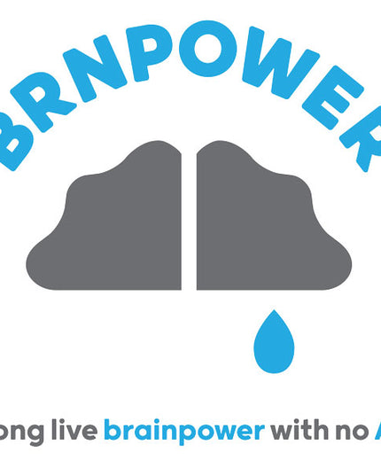 Brnpower™ - Brainpower, with no AI - Unisex Heavy Cotton Tee
