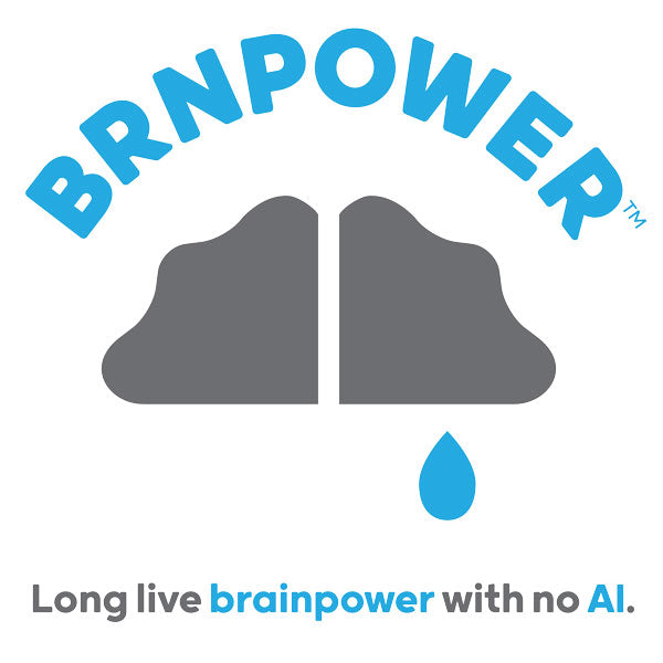 Brnpower™ - Brainpower, with no AI - Unisex Heavy Cotton Tee