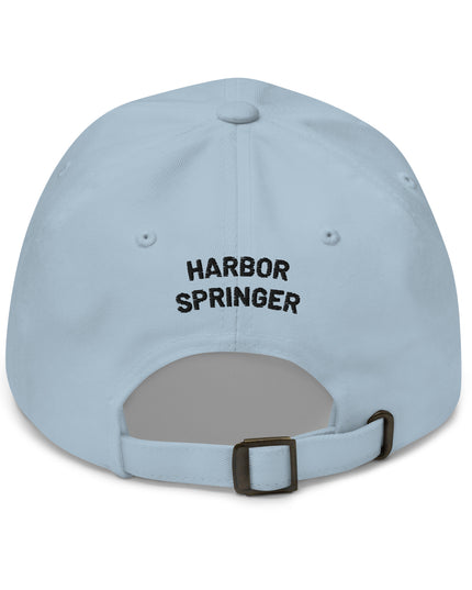 Light blue dad hat by the Harbor Springer brand.
